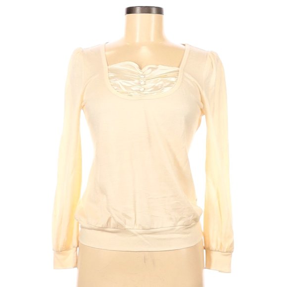 Ju's Ivory Wool Pullover Tee Shirt Medium - Picture 1 of 6